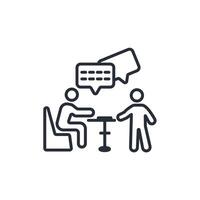 consultation icon. .Editable stroke.linear style sign for use web design,logo.Symbol illustration. vector