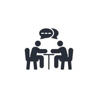 Negotiation icon. .Editable stroke.linear style sign for use web design,logo.Symbol illustration. vector