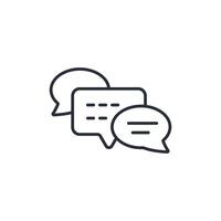 Speech bubble icon. .Editable stroke.linear style sign for use web design,logo.Symbol illustration. vector