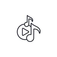 Music icon. .Editable stroke.linear style sign for use web design,logo.Symbol illustration. vector