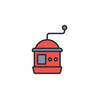 coffee grinder icon. .Editable stroke.linear style sign for use web design,logo.Symbol illustration. vector
