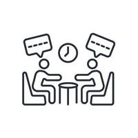 deliberation icon. .Editable stroke.linear style sign for use web design,logo.Symbol illustration. vector