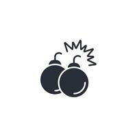 Bomb icon. .Editable stroke.linear style sign for use web design,logo.Symbol illustration. vector