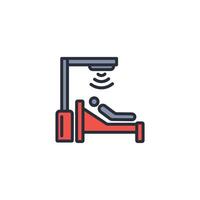 radiotherapy icon. .Editable stroke.linear style sign for use web design,logo.Symbol illustration. vector