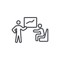 Meeting icon. .Editable stroke.linear style sign for use web design,logo.Symbol illustration. vector