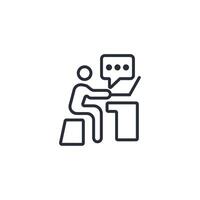 internet users icon. .Editable stroke.linear style sign for use web design,logo.Symbol illustration. vector