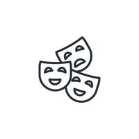 Theater icon. .Editable stroke.linear style sign for use web design,logo.Symbol illustration. vector
