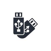 Usb icon. .Editable stroke.linear style sign for use web design,logo.Symbol illustration. vector