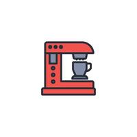 coffee machine icon. .Editable stroke.linear style sign for use web design,logo.Symbol illustration. vector