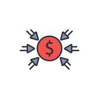 Contribution icon. .Editable stroke.linear style sign for use web design,logo.Symbol illustration. vector