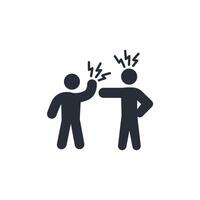 conflict icon. .Editable stroke.linear style sign for use web design,logo.Symbol illustration. vector