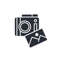digital camera icon. .Editable stroke.linear style sign for use web design,logo.Symbol illustration. vector