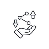 share icon. .Editable stroke.linear style sign for use web design,logo.Symbol illustration. vector