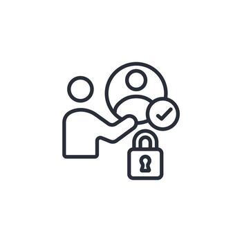 usuario bloquear icono. .editable trazo.lineal estilo firmar para utilizar web diseño,logotipo.símbolo ilustración. vector