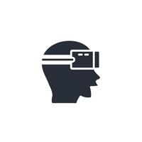 VR headset icon. .Editable stroke.linear style sign for use web design,logo.Symbol illustration. vector