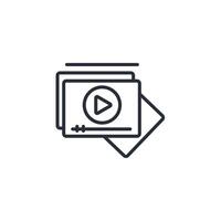 episodes icon. .Editable stroke.linear style sign for use web design,logo.Symbol illustration. vector