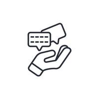 Comment icon. .Editable stroke.linear style sign for use web design,logo.Symbol illustration. vector