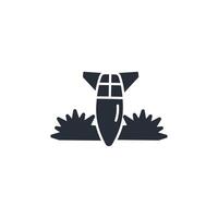 Missile icon. .Editable stroke.linear style sign for use web design,logo.Symbol illustration. vector
