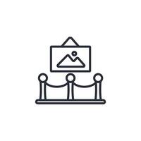 exhibition icon. .Editable stroke.linear style sign for use web design,logo.Symbol illustration. vector