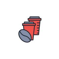 Coffee cup icon. .Editable stroke.linear style sign for use web design,logo.Symbol illustration. vector
