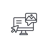 Social media icon. .Editable stroke.linear style sign for use web design,logo.Symbol illustration. vector