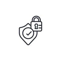 Security icon. .Editable stroke.linear style sign for use web design,logo.Symbol illustration. vector