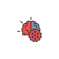brain cancer icon. .Editable stroke.linear style sign for use web design,logo.Symbol illustration. vector