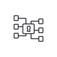 protection icon. .Editable stroke.linear style sign for use web design,logo.Symbol illustration. vector