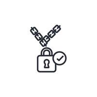 chain icon. .Editable stroke.linear style sign for use web design,logo.Symbol illustration. vector