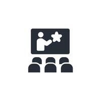 cinema icon. .Editable stroke.linear style sign for use web design,logo.Symbol illustration. vector