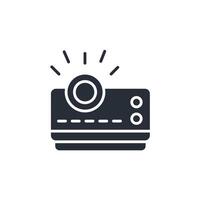 Projector icon. .Editable stroke.linear style sign for use web design,logo.Symbol illustration. vector