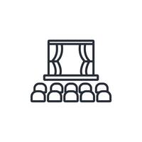 stage icon. .Editable stroke.linear style sign for use web design,logo.Symbol illustration. vector