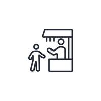 box office icon. .Editable stroke.linear style sign for use web design,logo.Symbol illustration. vector