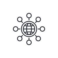 connect icon. .Editable stroke.linear style sign for use web design,logo.Symbol illustration. vector