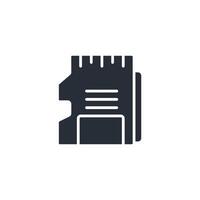 sd card icon. .Editable stroke.linear style sign for use web design,logo.Symbol illustration. vector