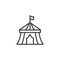 circus icon. .Editable stroke.linear style sign for use web design,logo.Symbol illustration. vector