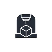 3d printer icon. .Editable stroke.linear style sign for use web design,logo.Symbol illustration. vector