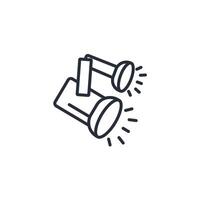 spotlight icon. .Editable stroke.linear style sign for use web design,logo.Symbol illustration. vector