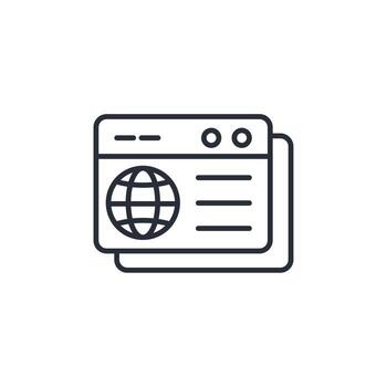 website icon. .Editable stroke.linear style sign for use web design,logo.Symbol illustration. vector