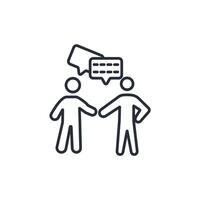 conversation icon. .Editable stroke.linear style sign for use web design,logo.Symbol illustration. vector