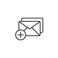 New Message icon. .Editable stroke.linear style sign for use web design,logo.Symbol illustration. vector