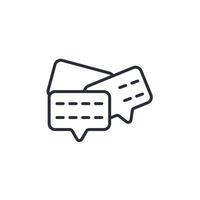 discussion icon. .Editable stroke.linear style sign for use web design,logo.Symbol illustration. vector