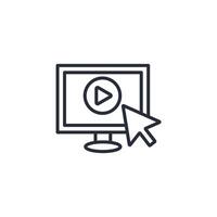 display icon. .Editable stroke.linear style sign for use web design,logo.Symbol illustration. vector