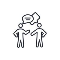talking icon. .Editable stroke.linear style sign for use web design,logo.Symbol illustration. vector