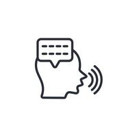 speak icon. .Editable stroke.linear style sign for use web design,logo.Symbol illustration. vector