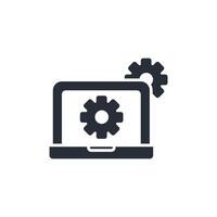 Laptop icon. .Editable stroke.linear style sign for use web design,logo.Symbol illustration. vector