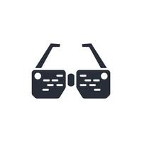 ar glasses icon. .Editable stroke.linear style sign for use web design,logo.Symbol illustration. vector