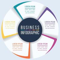 5 Steps Circle Infographic design 5 steps, objects, elements or options infographic business template vector