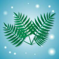 Caulerpa watercolor seaweed isolated on gradient background. vector
