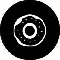 Donut, Minimalist and Simple Silhouette - illustration vector